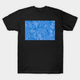 Light Blue Swirling Marble Pattern T-Shirt